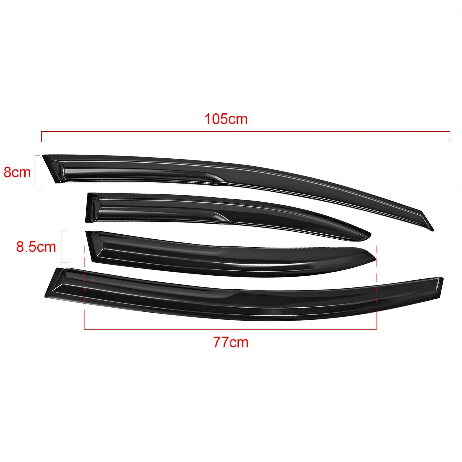 4 шт. для 2006-2011 HONDA CIVIC 4DR Седан 3D волнистый JDM СТИЛЬ черный дождь защита окна козырек щит