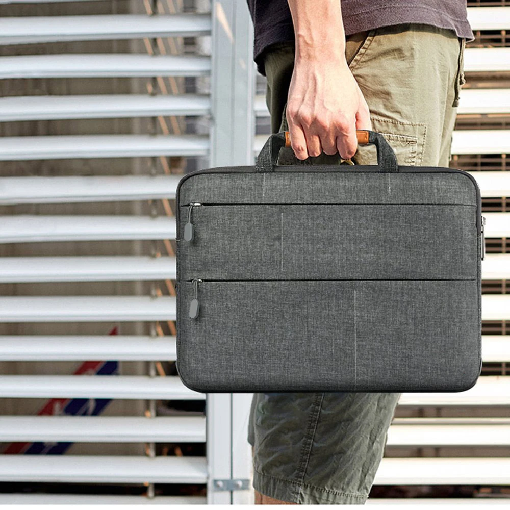 Nylon Briefcase Waterproof Tablet Handbag Laptop Sleeve Case for Macbook 13.3 15.4 inch with Stand