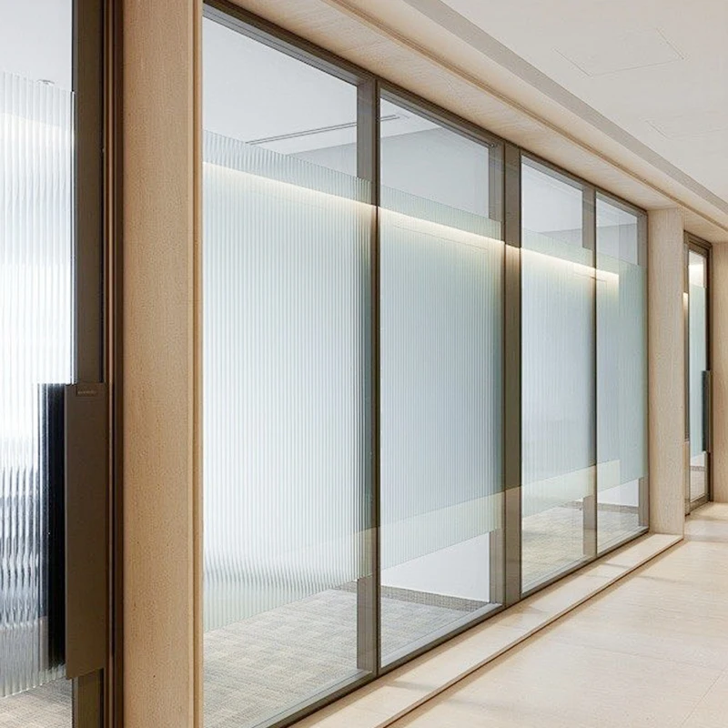 Flexspace 2025 new modern wholesale free standing aluminium wood glass partition wall for office