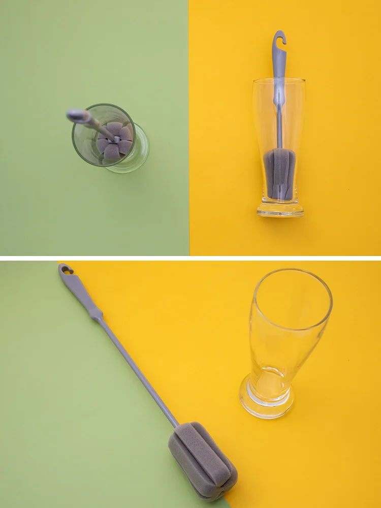
Long Handle Soft Sponge Sink Cleaner Drink Glass Cleaning Cup Brush 
