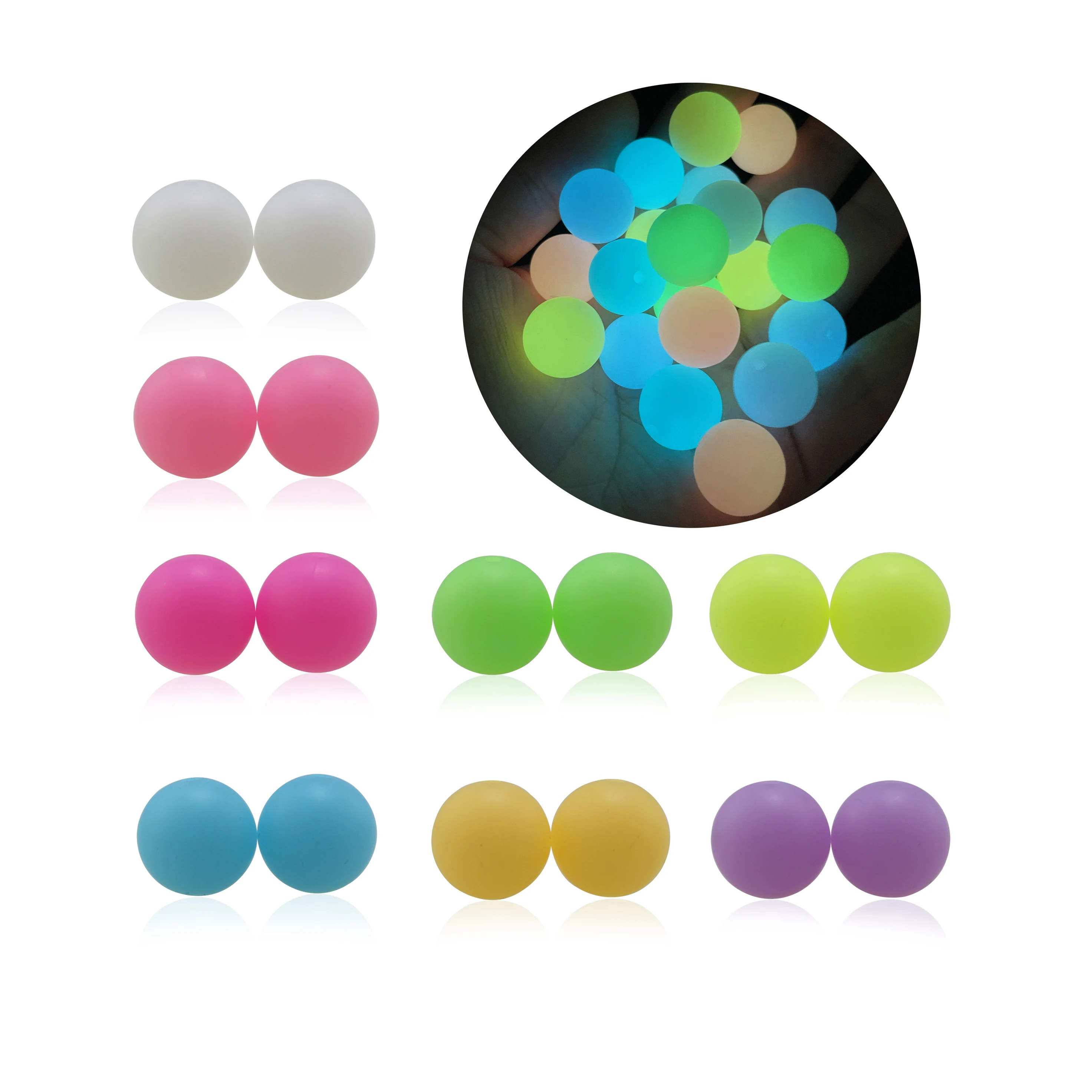 New Wholesale Low Price Necklace Teething Printed Round Beads Baby 15MM Silicone Beads