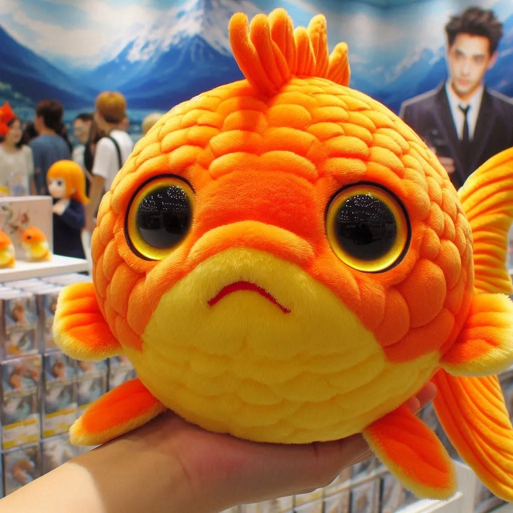 Realistic Goldfish Stuffed Animal Plush Super Soft Fish Toy for Kids