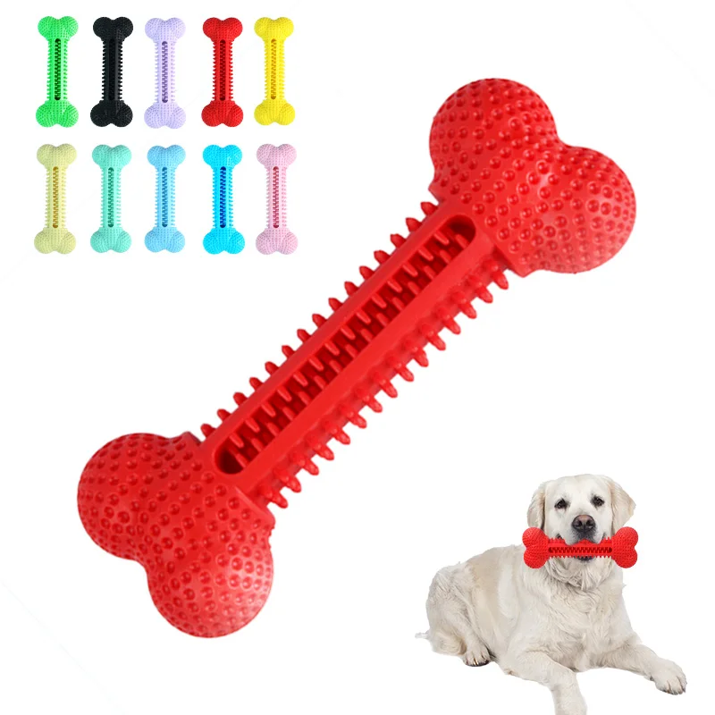 Pet Shop Custom Multi-color Golf Design Nylon Rubber TPR TPE Patent Dog Bone Shape Chew Toys for Dog Teeth Cleaning