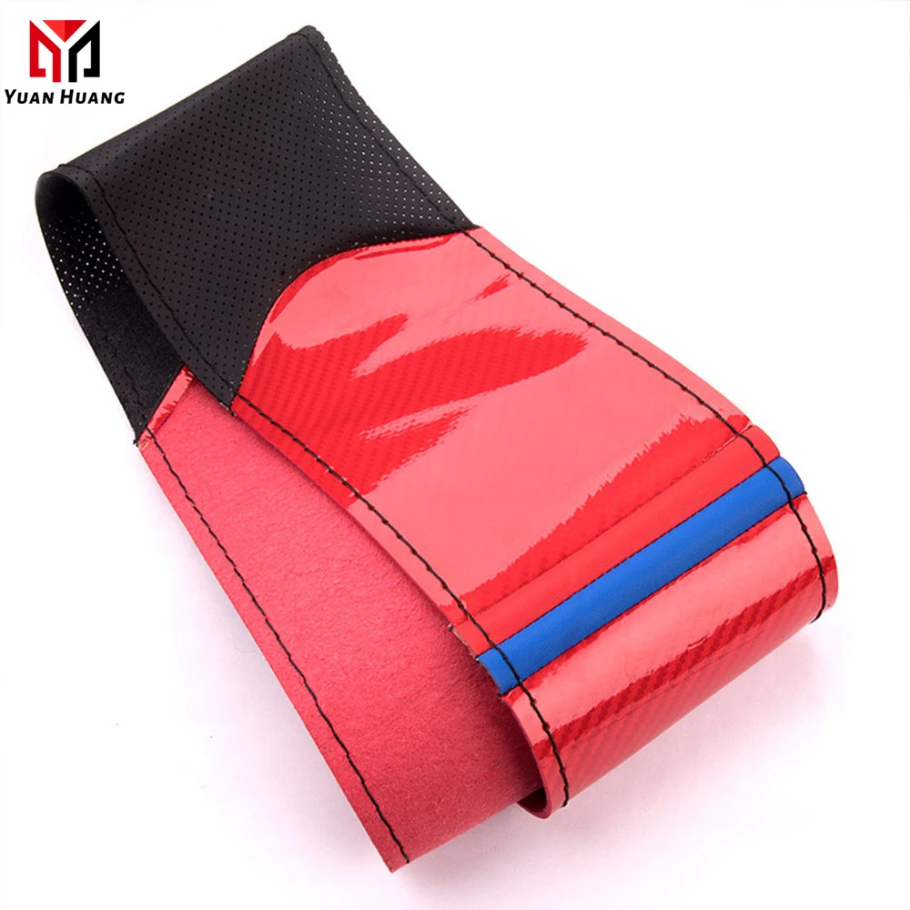 Factory Price Carbon Fiber Steering Wheel Cover Car Fashion Sports Hand-stitched Non-slip Leather Braid for Steering Wheel