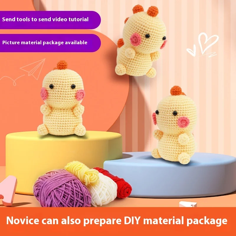DIY Crochet Kit for Beginners Cotton Material DIY Gift Pack Cute Animal Series Ornament for Unisex Hot Selling