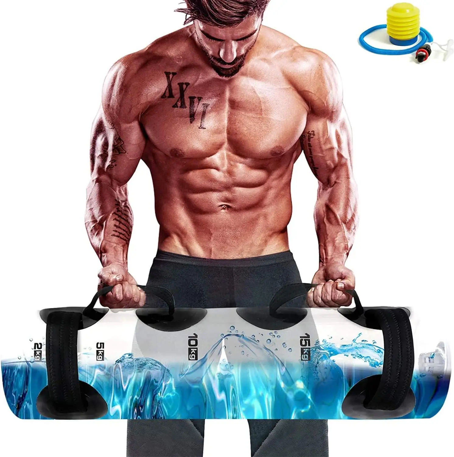 Gym Sports Inflatable Fitness Aqua Water Power Bags Portable Body Weightlifting Water Bag