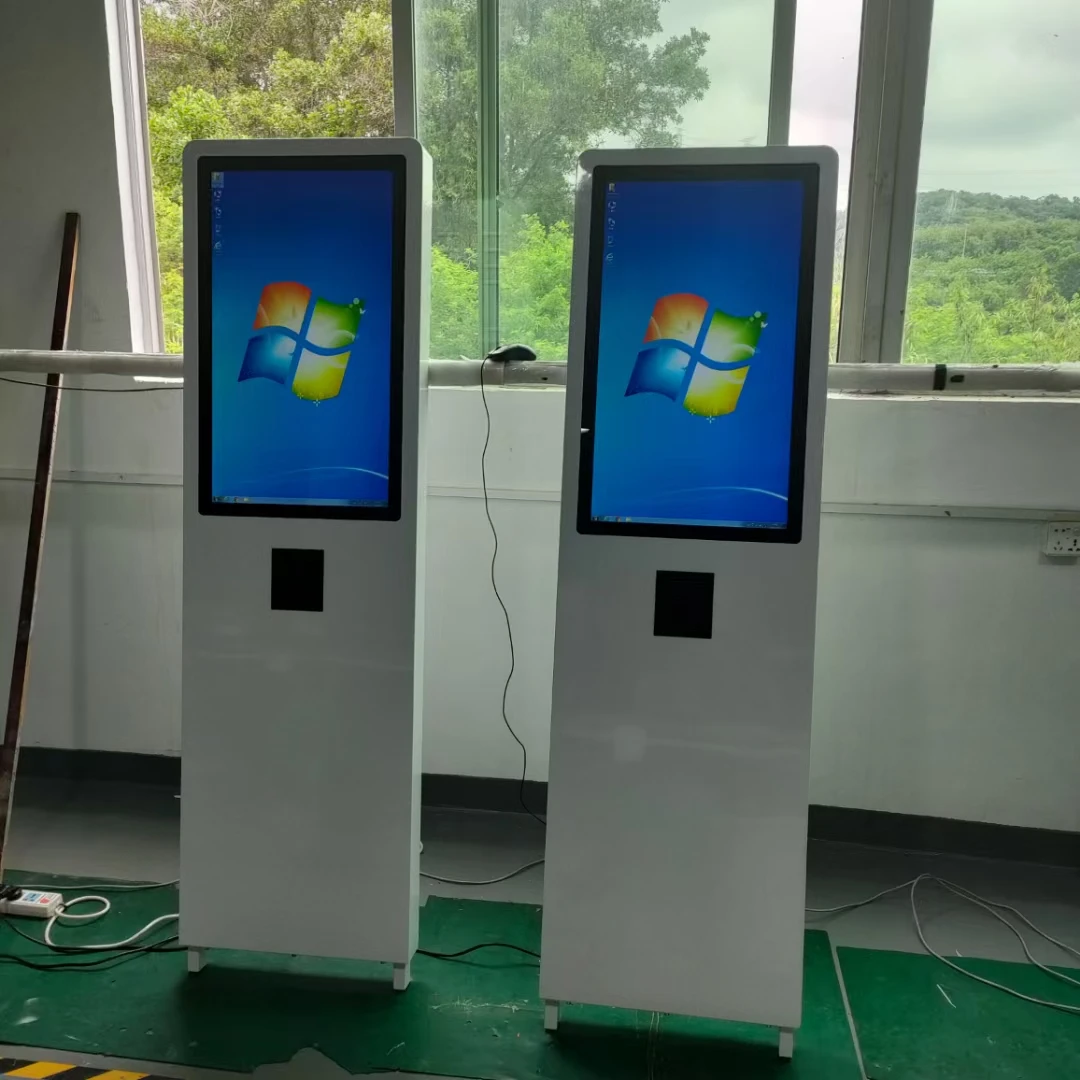 OEM Android Windows touch screen order payment machine NFC card reader QR scanner POS slot self ordering kiosk in restaurant