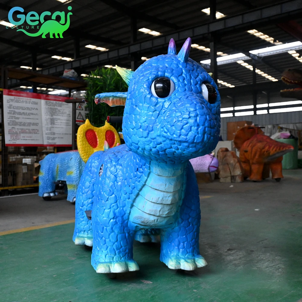 Gecai Hot Sale Amusement dinosaur Ride Walking animatronic Dinosaur ride Model for sale