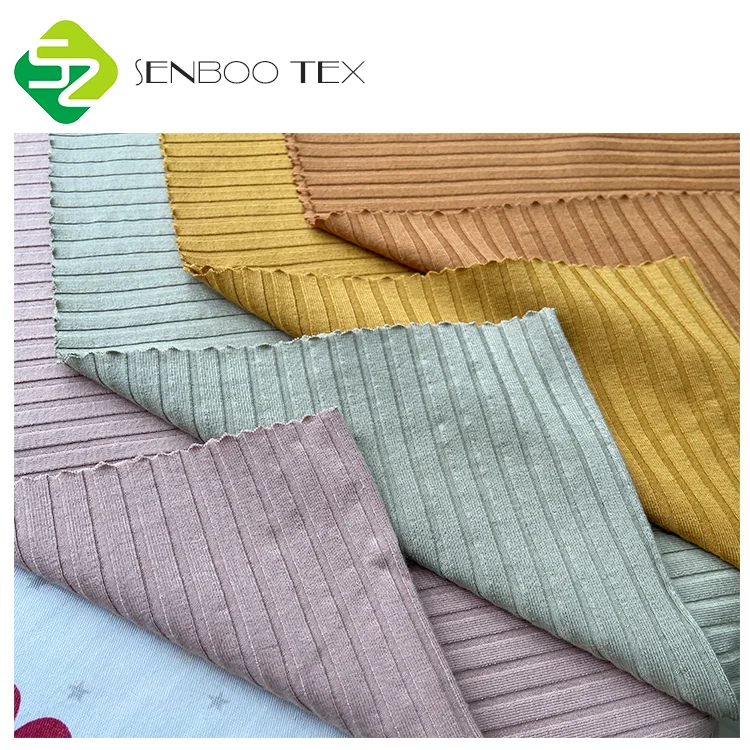 Custom 280gsm Heavyweight 8x4 Rib Knit Fabric 95% Bamboo 5% Spandex for Fall/Winter Baby Sleepwear Accessories-Boys Girls