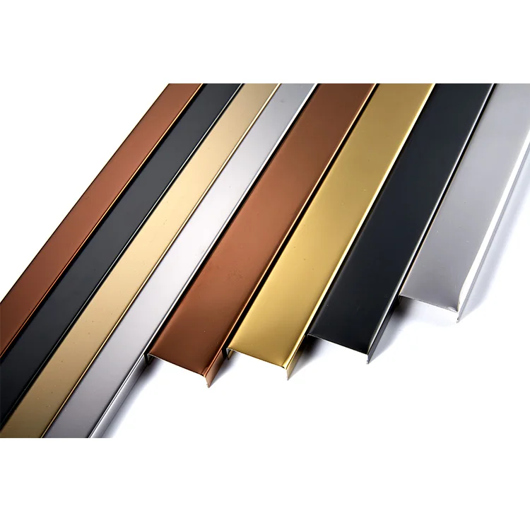 Wall strip stainless steel tile trim for TV backdrop livingroom