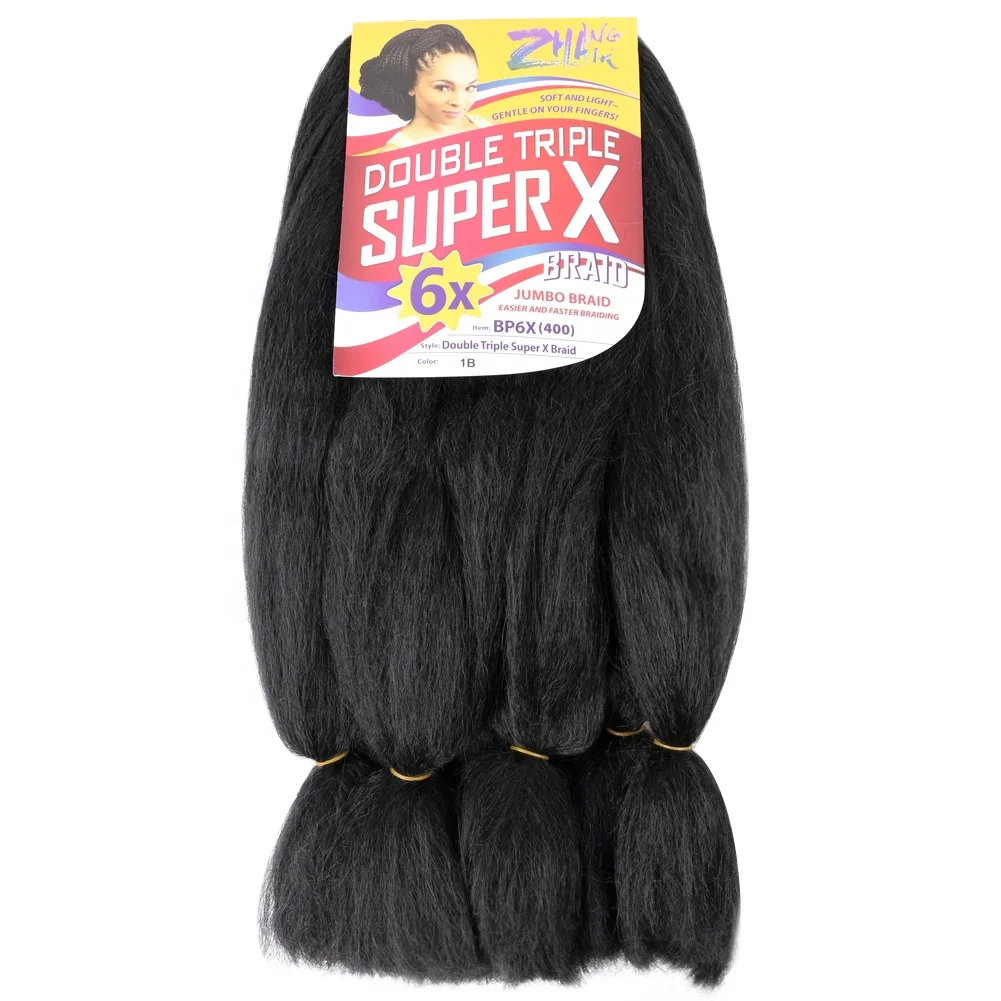 
Super Light Soft Korea Fiber Jumbo Braiding Hair Double Triple 400g 6X Super Jumbo Braids 