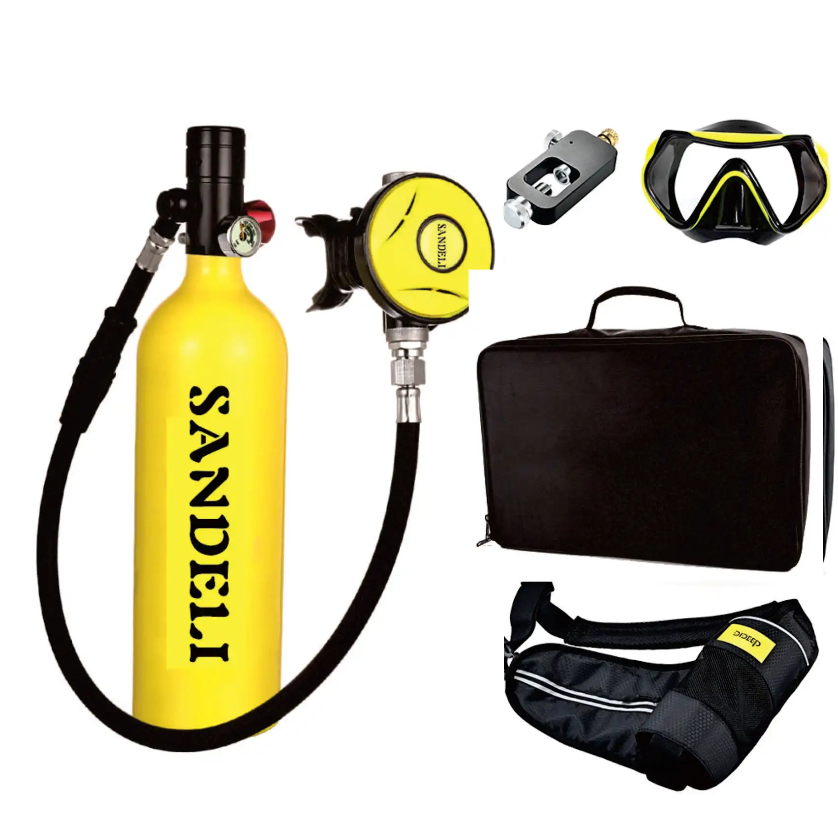 SANDELI  SD-X4000F  1L Aluminium Breathing air Cylinders diving mini air tank scuba