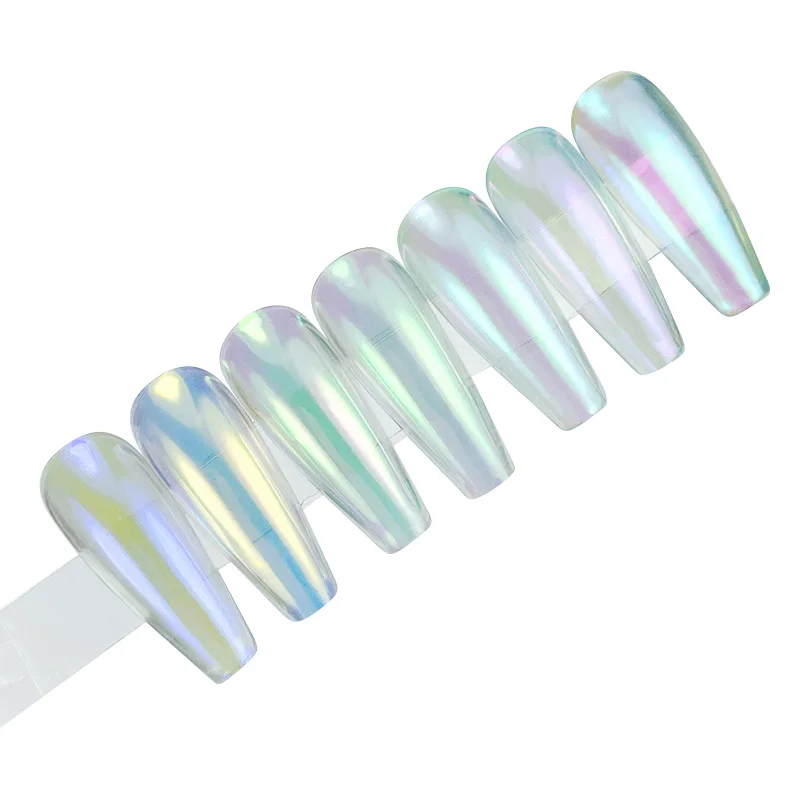 Wholesale  hot sale chrome mirror aurora mermaid rainbow nail pigment