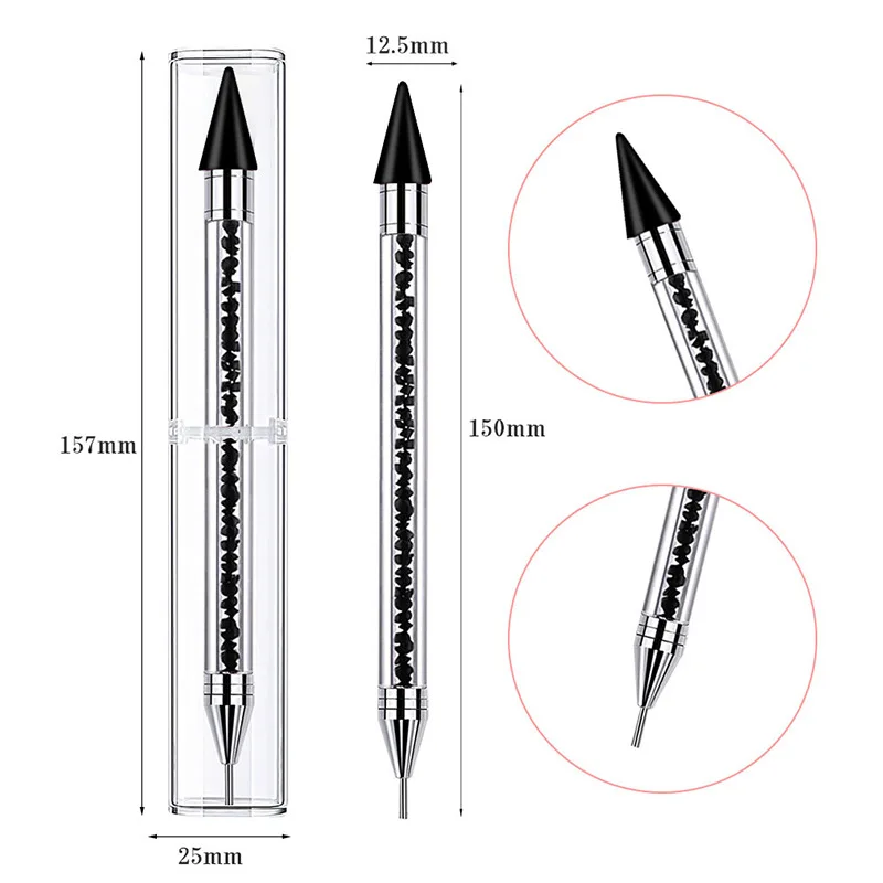 Nail Point Pens For Salons Professional Manicure Pedicure Tools Wholesale Colorful DIY 5D Painting Nail Art Rhinestone Pen