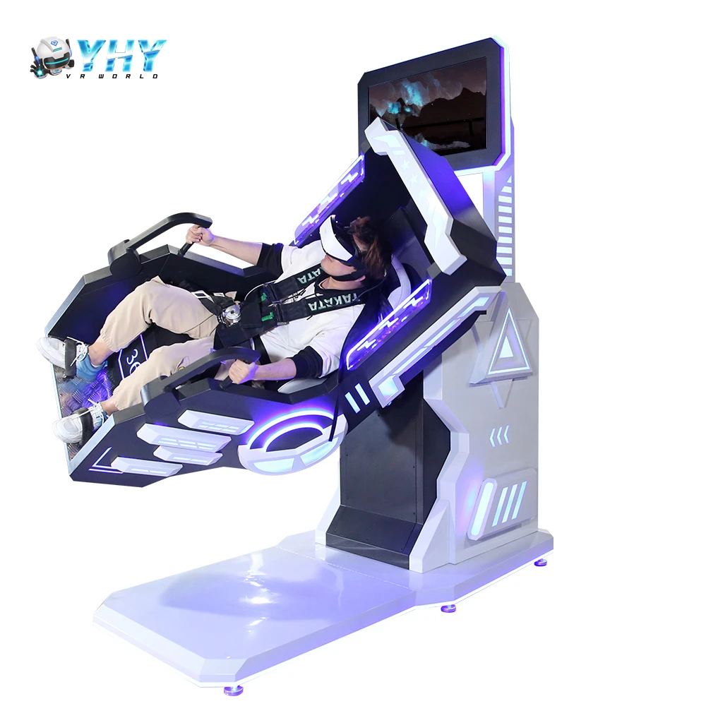 YHY Factory Made Attractive 360 Rotation 1Player Shooting Cinema Virtual Reality Simulator VR Chair 360