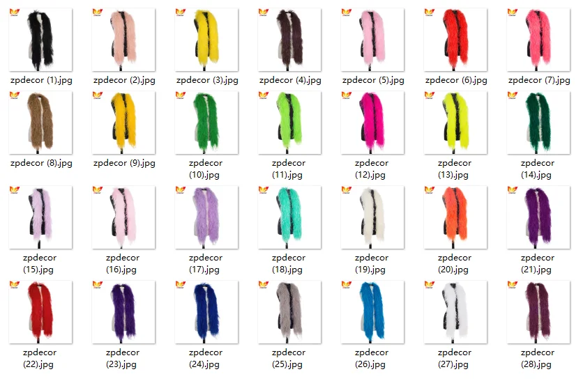 ZPDECOR Factory Wholesale Clothing Made of Feathers Cheap 8 Ply White Ostrich Feather Boas Scarf for Fashion Show