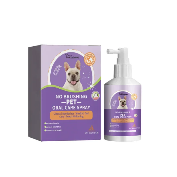 Pet odor removal and cleaner dog oral hygiene spray cat tooth cleaning spray