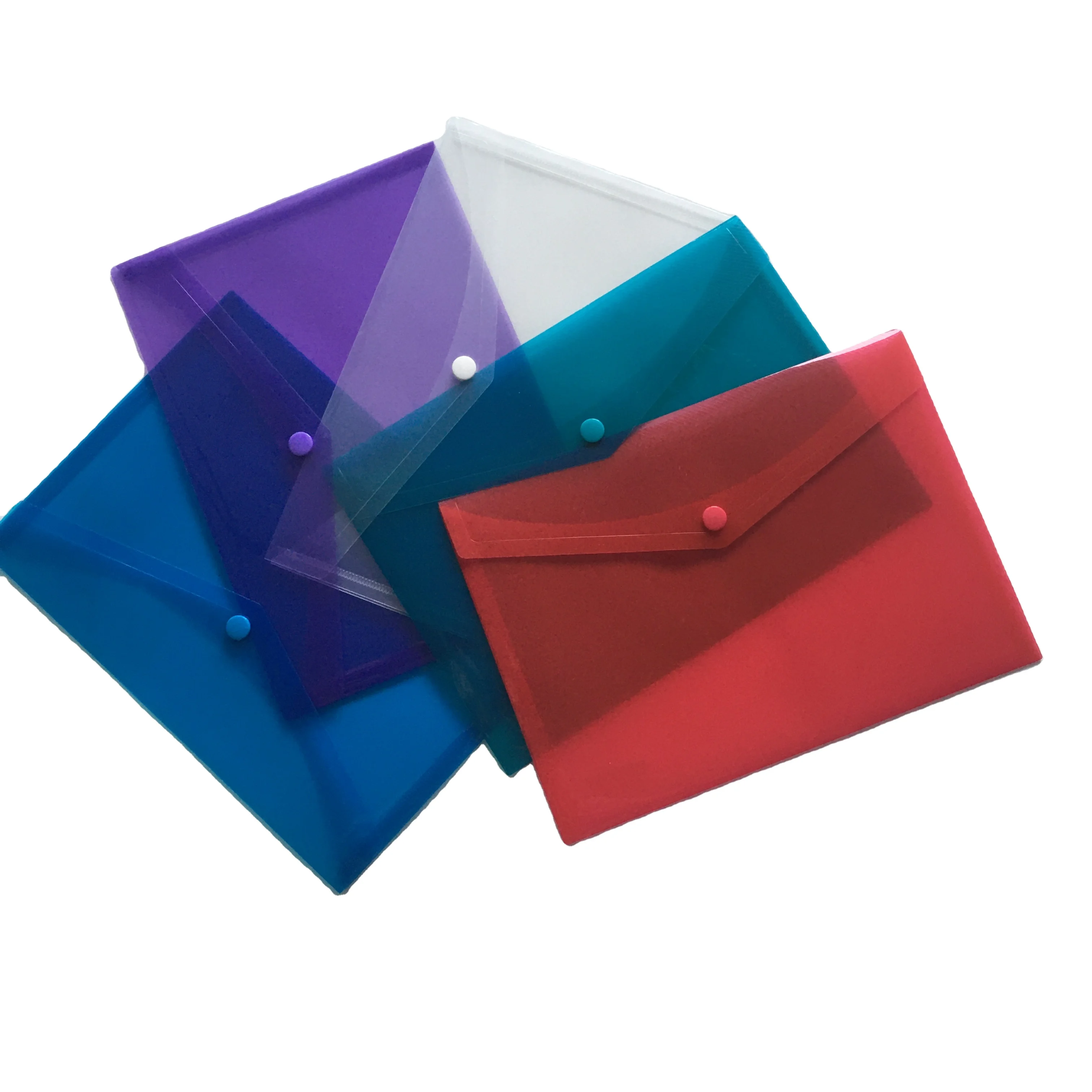 Office and School Pack Plastic Poly File A4/ A5 PP Document Envelope File