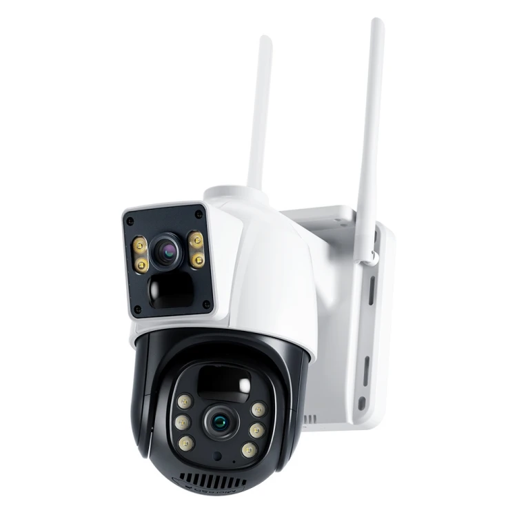 4MP Cctv Full Color Night Vision 20W 4G Sim Card 24 Hours Recording Outdoor Dual Lens Solar Camera