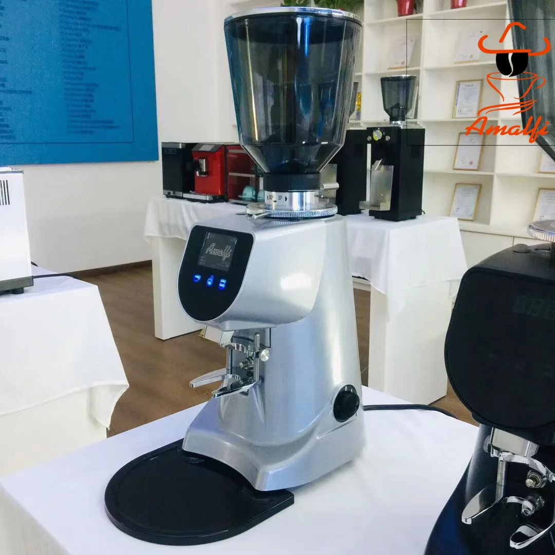 High Quality Wooden Housing Industrial Titanium Alloy Burr Grinding Disc Coffee Grinder for ab