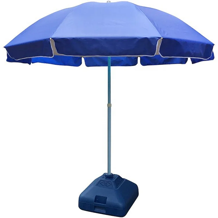 Strong Material Polyester Commercial Striped Sun Umbrella Outdoor Shade Parasol promotional Sun Umbrella