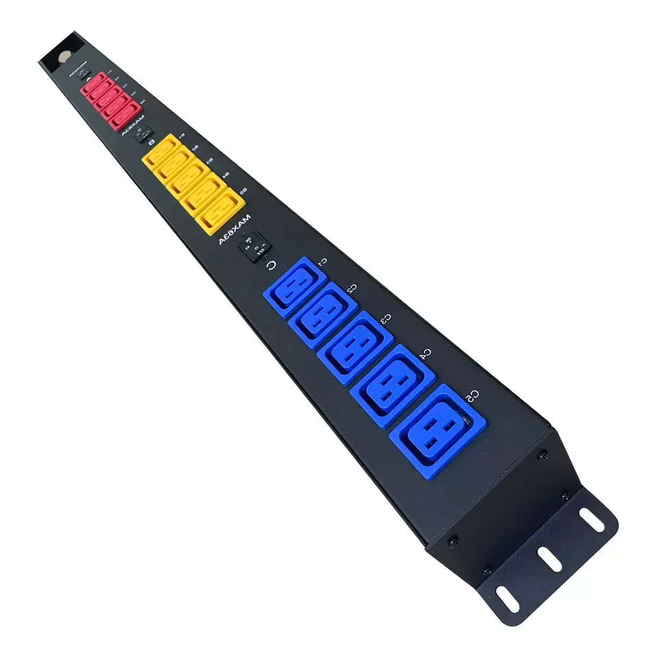 OIT- 3phase 60A univers type 15 Ports C13 & C19 Switched Server Cabinet Power Rack PDU for  Financial Center IT