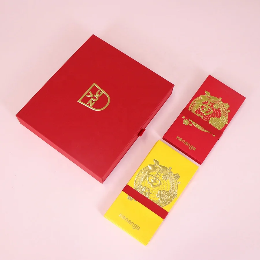 New design lucky laser pearl paper red packet for Chinese new year