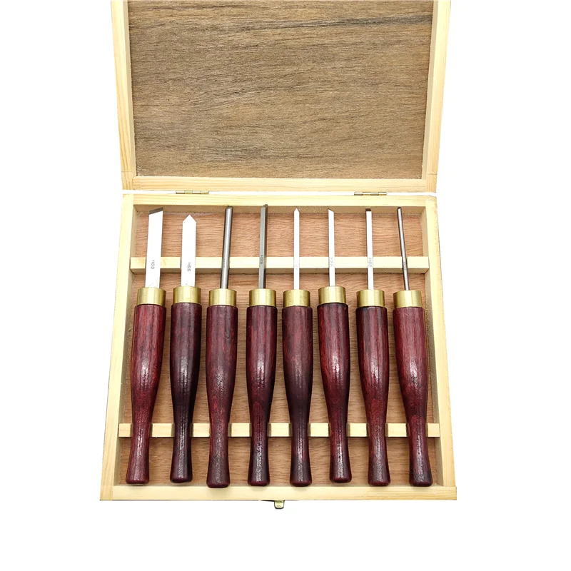 8pcs Mini Wood Turning Lathe Chisel Tool Set for woodworking