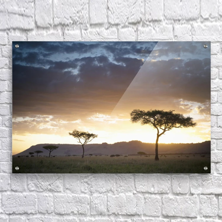 Custom Large Size Hot Sale Floating Acrylic Landscape Frame Wall Mounting Acrylic Photo Picture Frame