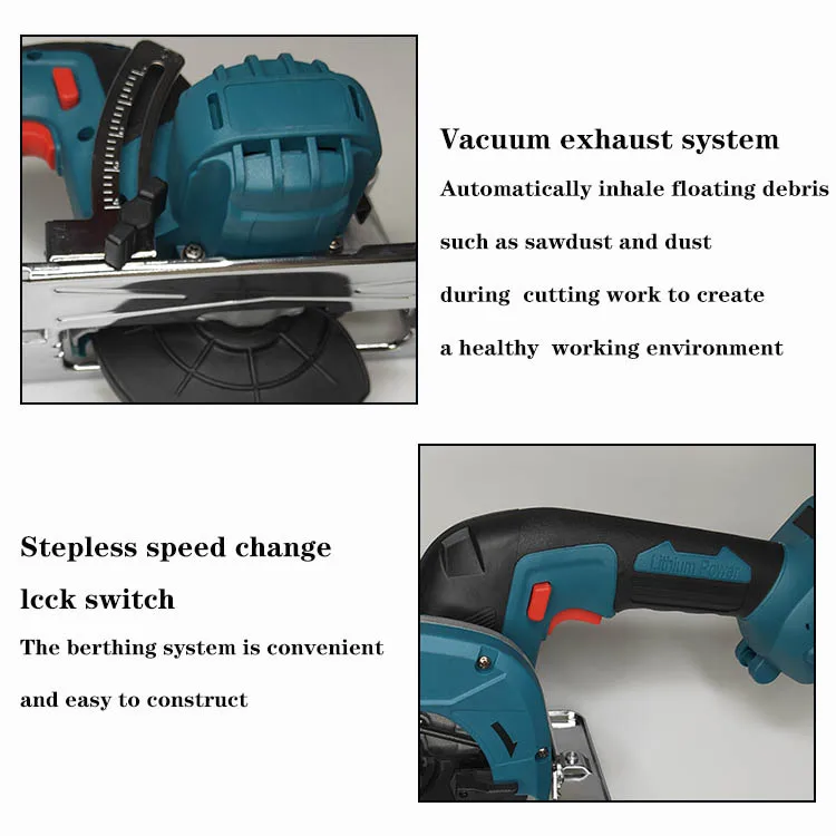 Electric Bevel Sliding Miter Saw Wood Cutting  Lithium Battery Cordless Handheld Electric Circular Saw