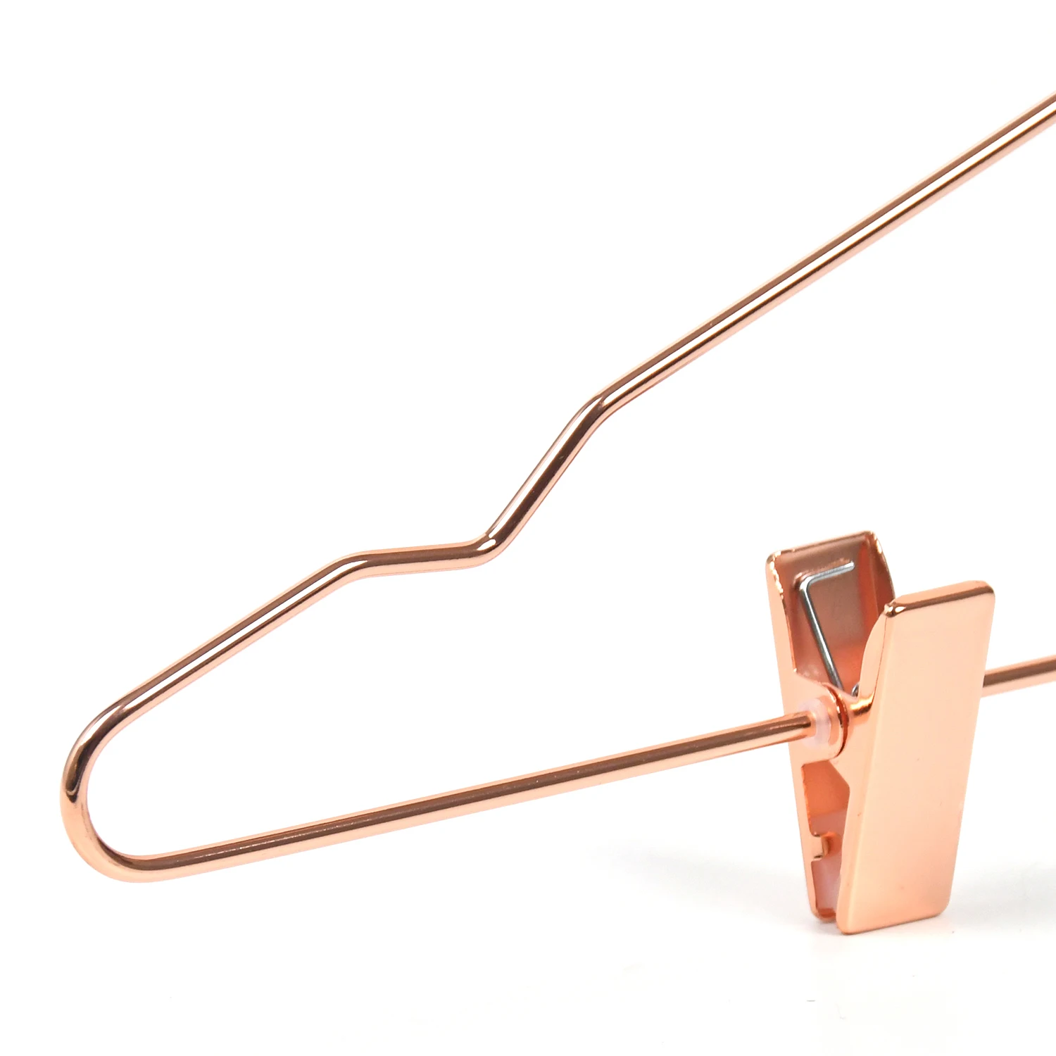 Manufacturer Wholesale Fashion and Durable gold metal wire hanger pants clothes  hanger with clips
