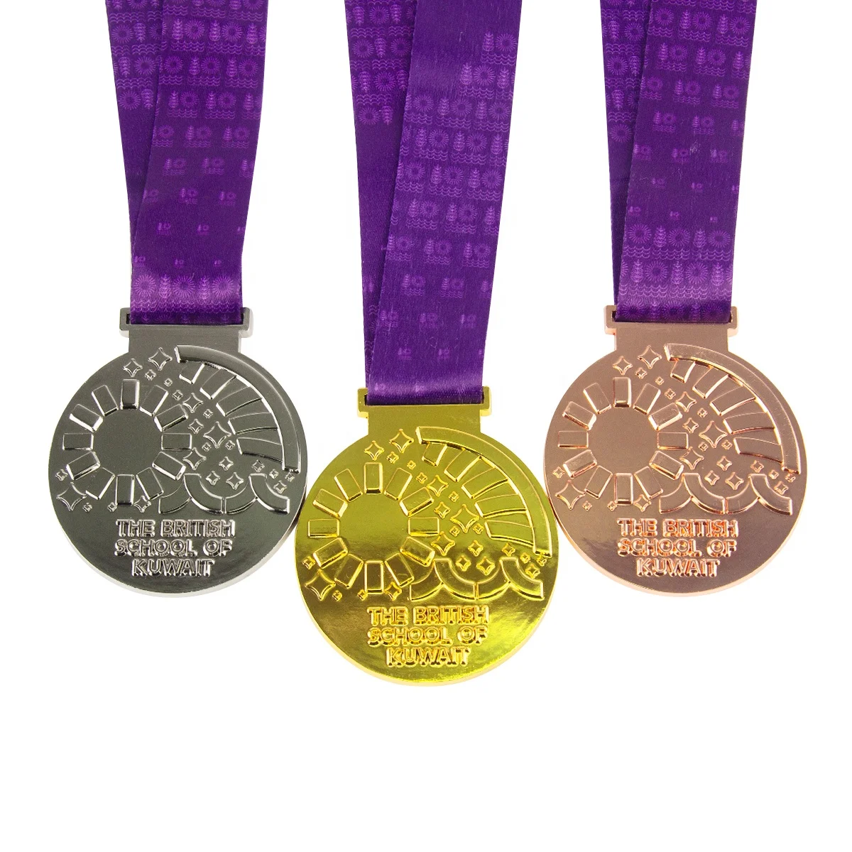 Лидер продаж Золотая награда за спорт на заказ медаль с лентой