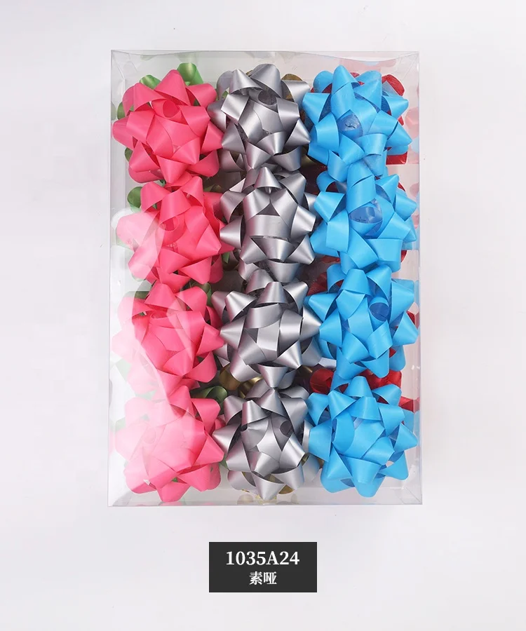 Popular Hot Selling Plastic Ribbon Star Bow Pull Ribbon Flower For Gift Wrapping Bow