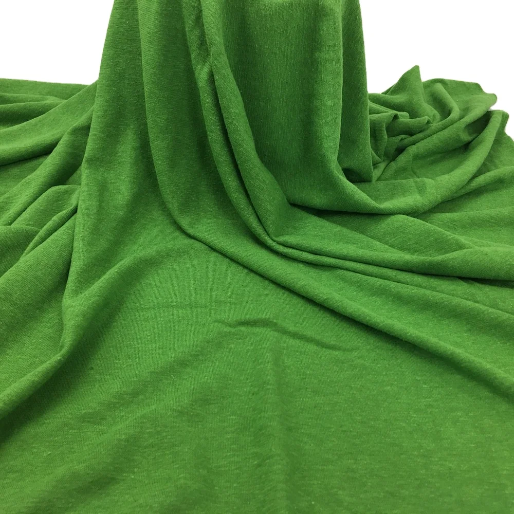 
top quality single jersey fabric with 55%hemp 45%organic cotton for tshirt knitted fabric by the yard 