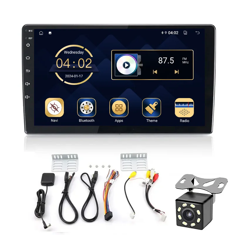 Универсальный 9-дюймовый 4-ядерный автомобильный DVD-плеер Mazda Peugeot Chevrolet Citroen kia WIFI GPS радио SWC AM IPS DSP 2.5D аудио mp3 android