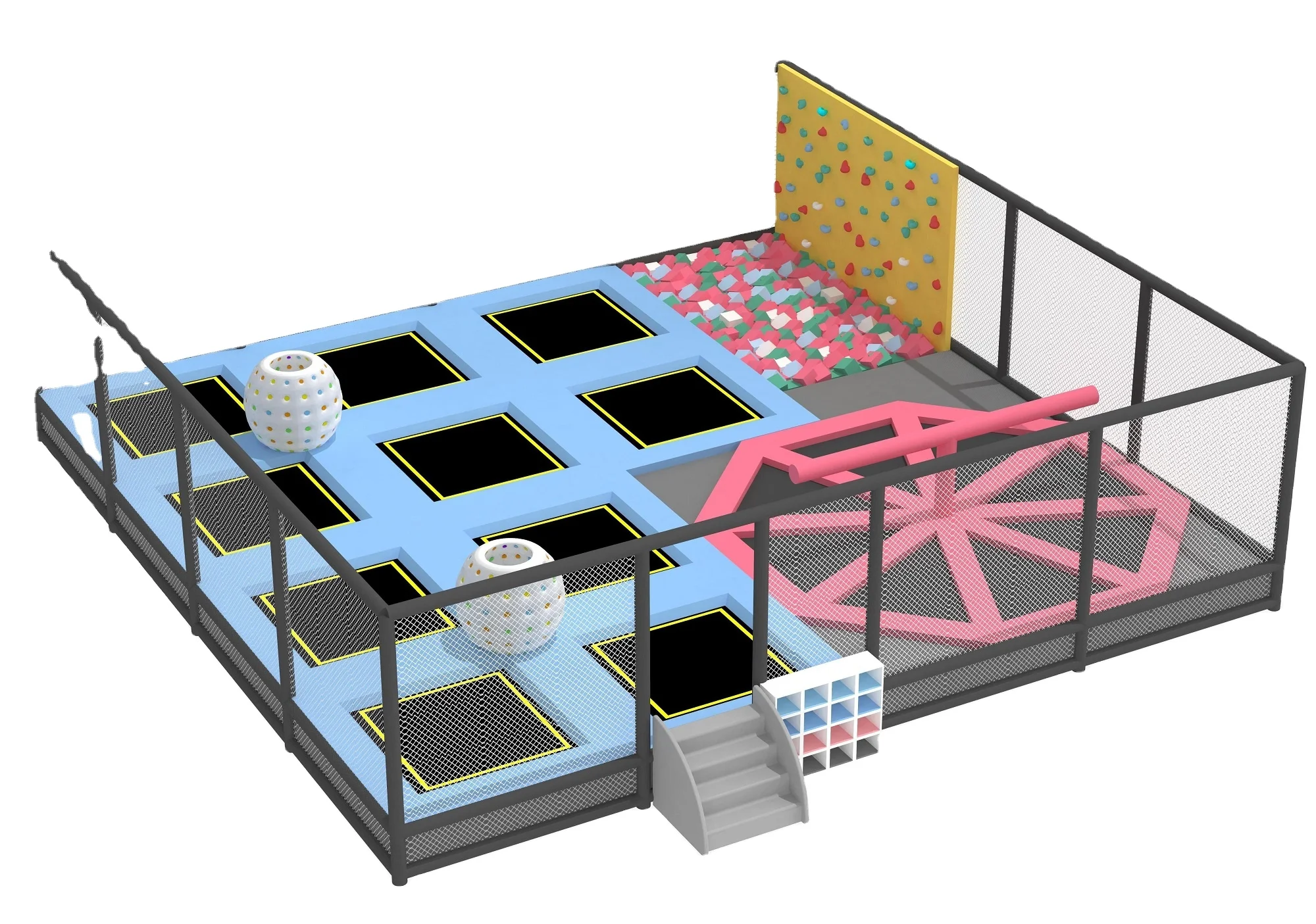 High Quality Trampoline Elastic Bed Amusement Park Indoor Playground Trampoline Park for Children and Adults Fun by Factory Sale