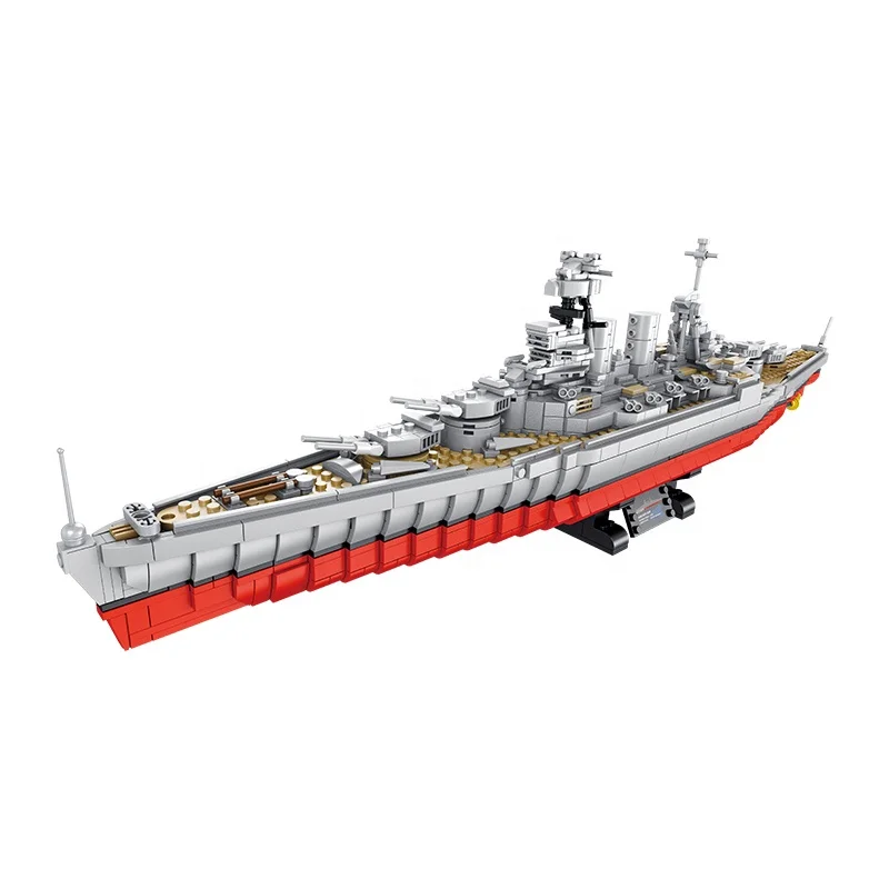 New Arrival Panlos Sumptuous Warship Model Toys Series Bricks Set USS Hood Battleship  Assembled Building Block Toys 637001