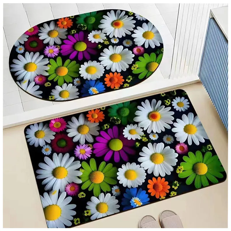Manufacturer in China for various designs floral non-slip bathroom floor mat