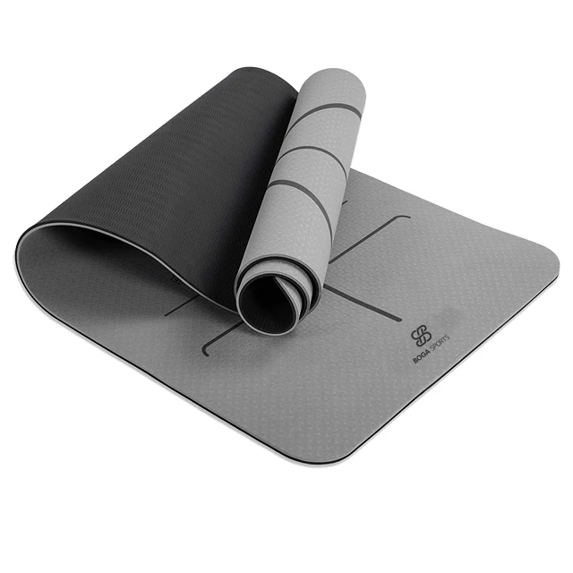 high quality two-color yoga mat anti-slip eco-friendly yoga mat TPE yoga mat