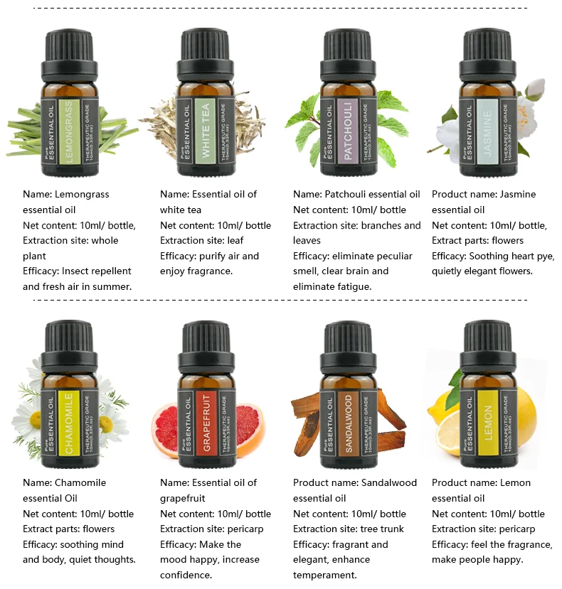 wholesale fragrance essential oils for candle making organic natural eucalyptus rose lavender Aromatherapy Pure essential Oil