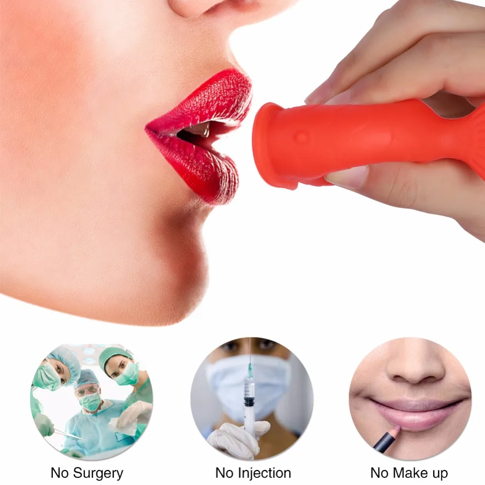 Women Silicone Sexy Full Lip Plumper fish shape Lip Enhancer Device Nipple Increase lips Plump Pro
