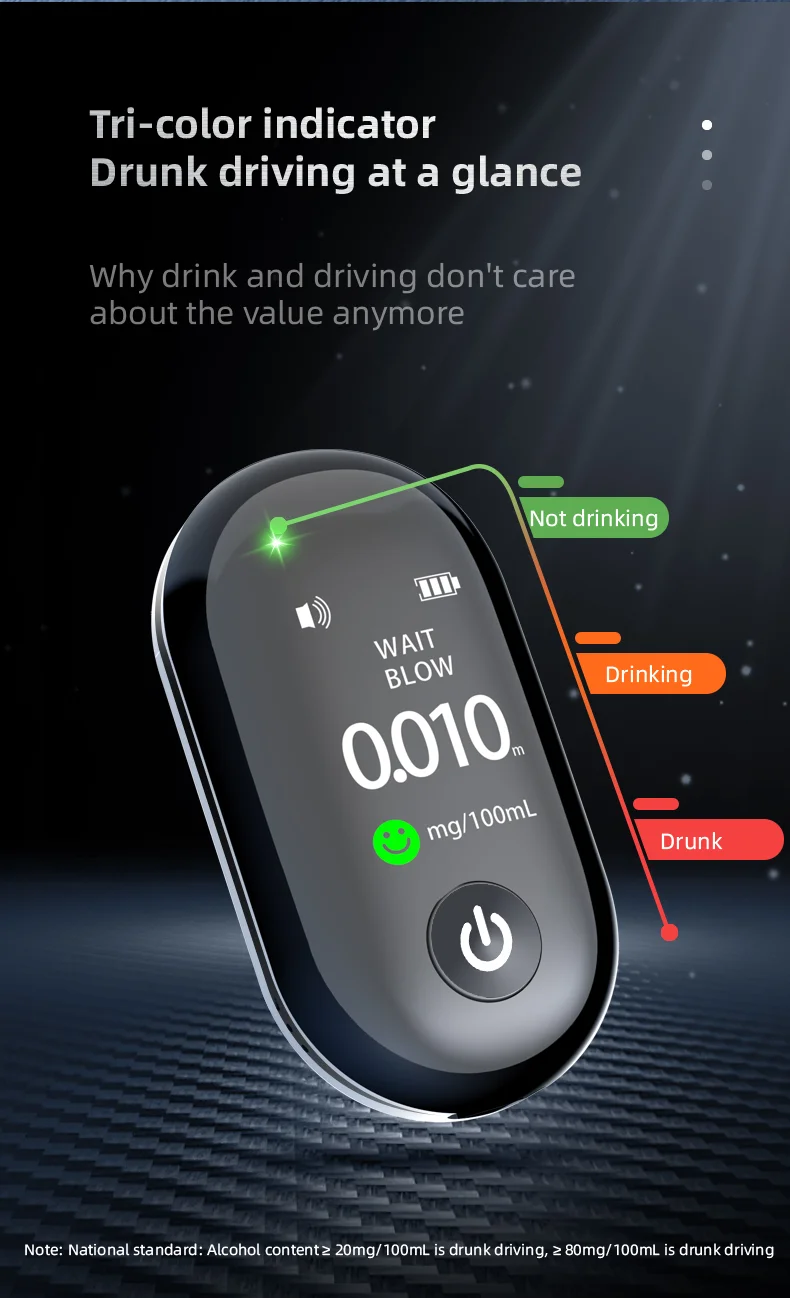 2022 Factory Price  Mini   key ring accurate breath alcohol tester