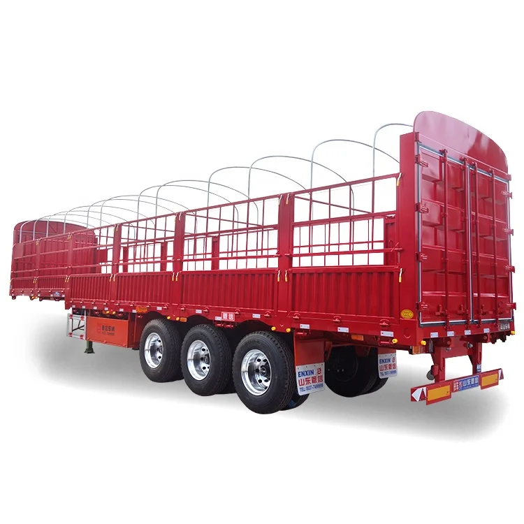 Xinghao 3 Axles 40 Tons Fence Trailer Cargo Transport Side Wall Truck Semi Trailer