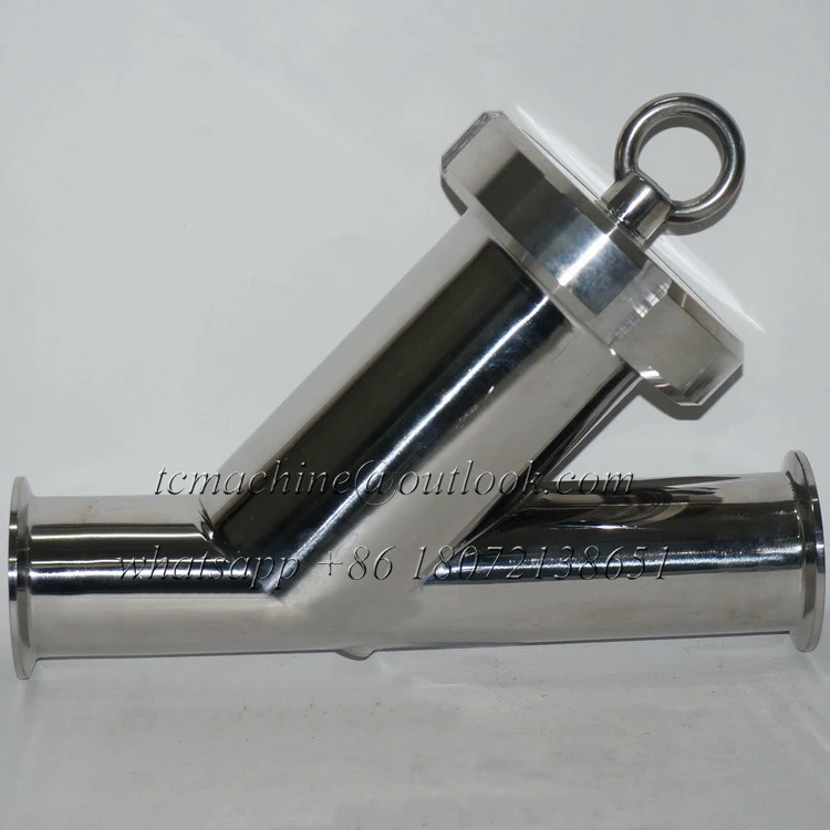 2' Y type in-line filter Y strainer SS316L filter housing  with Tri clamp connection ends