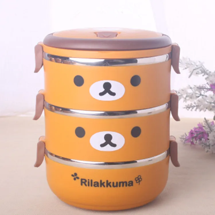 
1/2/3/4 Layers Cute Stainless Steel Lunch Box for Kids 