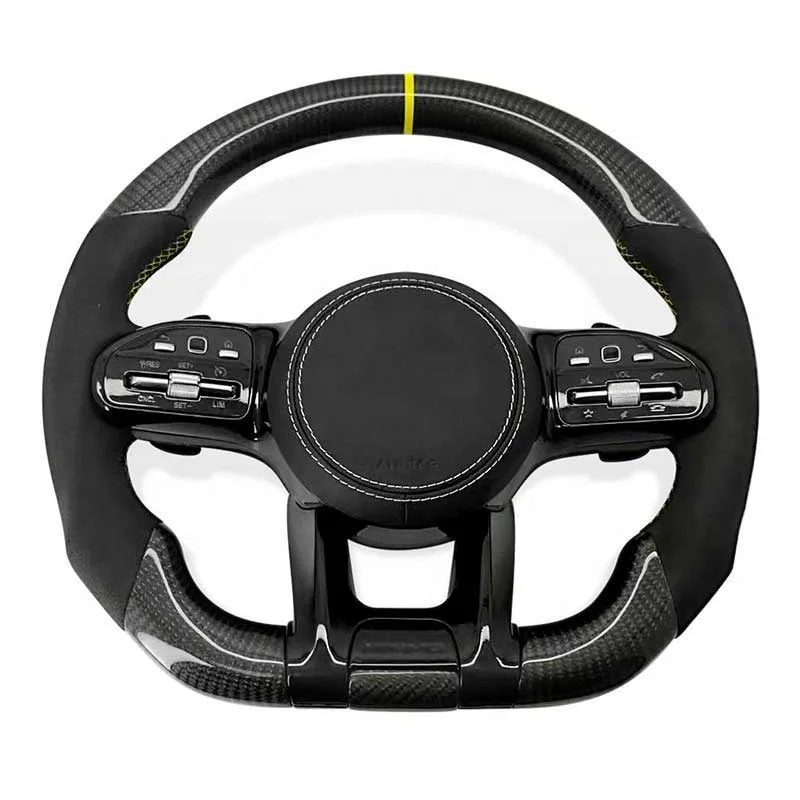 Автомобильный руль на заказ подходит для Mercedes Benz W204 W205 W211 Amg Gt Gle Cla из углеродного волокна 380 мм