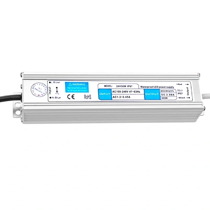 smps IP67 50w 24v 2.1a waterproof switching power supply 24v 50w waterproof led power supply 24v 50w led driver