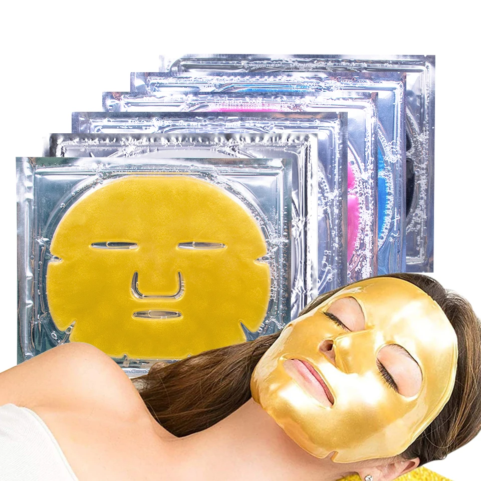 Hot Sale Product Sheet Mask Reusable Custom Wholesalers Private Label Anti Aging Peptide Collagen Gold Sheet Mask