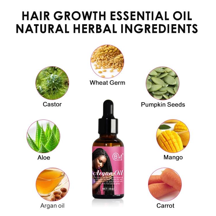 Best china hair growth oil custom logo pure  for men woman