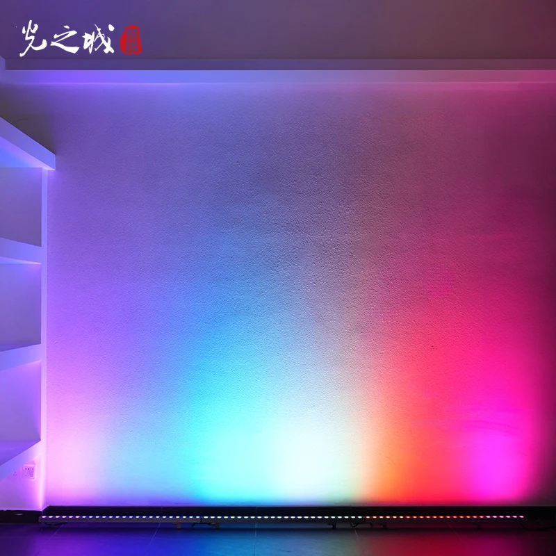 Dmx динамический rgb фасадный коммерческий светодиодный настенный светильник наружный строительный rgbw линейный 18 Вт